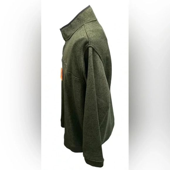 NWT Eddie Bauer Radiator Fleece Snap Front Pull over Men's Heather Green Sz XXL - Picture 5 of 14